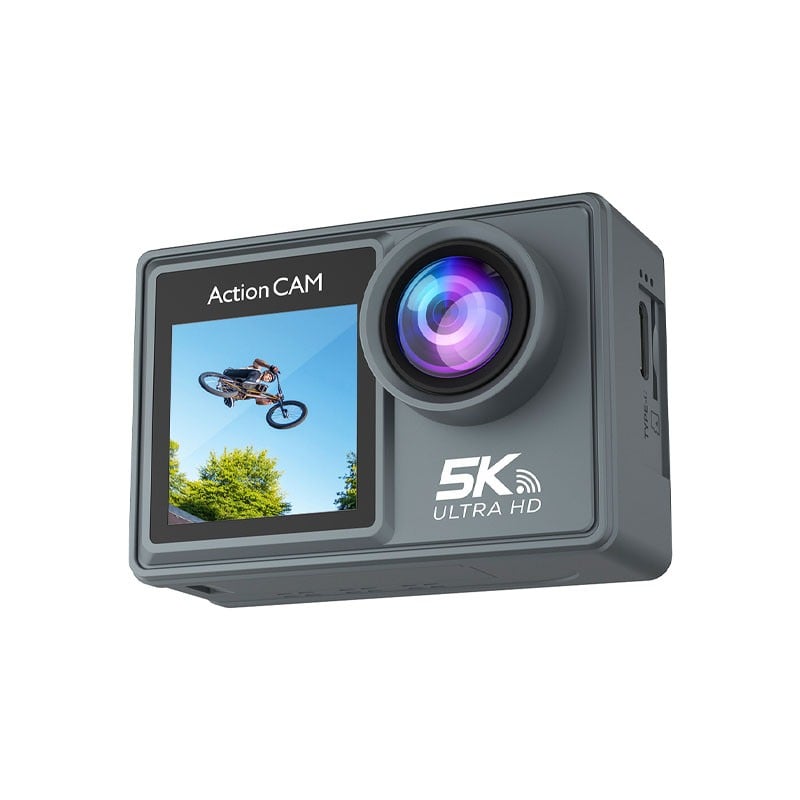 Ausek AT-M40R Touch Wireless Mic Combo 5K WiFi Waterproof Action Camera